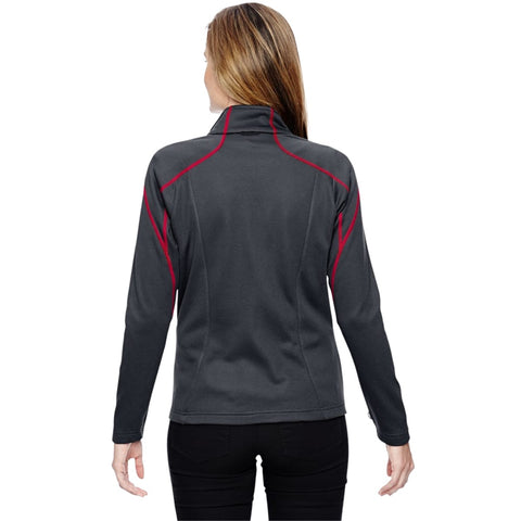 Chamarra deportiva para mujer en dos tonos Carbon/Olympic Red North End