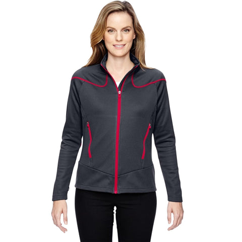 Chamarra deportiva para mujer en dos tonos Carbon/Olympic Red North End