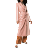 Gabardina De Cuero Vegano Manila Rosa by Nanushka