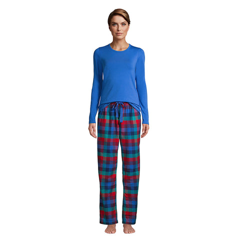 Pijamas Mujer Conjunto de Pijama a Cuadros para Dama Pjs Top Ropa de Dormir  Camisa y Pantalones con Bolsillo Manga Larga Soft Lounge Sets Ropa de Cama  Loungewear (B# Azul Marino, L)