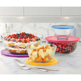 Set de vidrio Pyrex Bowl acanalado para mezclar