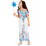 RARE EDITIONS Jumpsuit de gasa floral para niñas