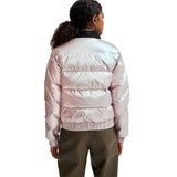 Chaqueta bomber acolchada metálica rosa by Noize