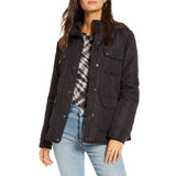 Chaqueta negra utilitaria acolchada con forro polar by Thread & Supply